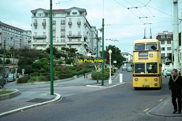 Photo 6"x4" Bournemouth trolleybus on Bath Road, 1966 Bournemouth c1966