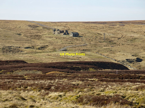 Photo 6"x4" Spoil heaps from Frazer's Quarry (2) Byerhope c2020