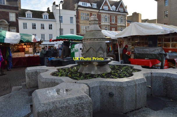 Photo 6"x4" Fountain, Market Place Cambridge\/TL4658 c2018