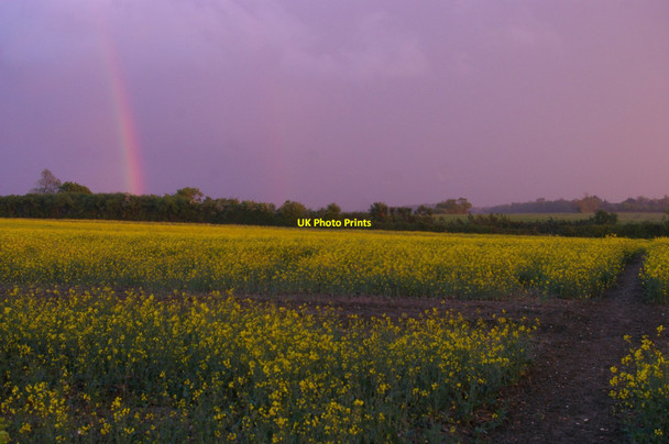 Photo 6"x4" Sunset and showers, north-east of Saxmundham Saxmundham c2020