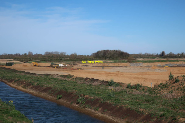 Photo 6"x4" Sand and gravel quarry Earith c2020