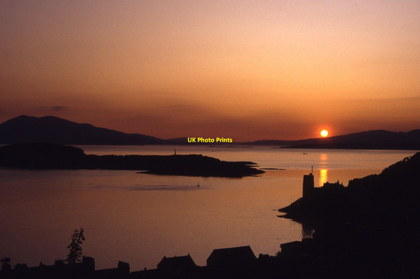 Photo 6"x4" Sunset, Oban Bay and northern end of Kerrera Oban\/NM8630 c1992