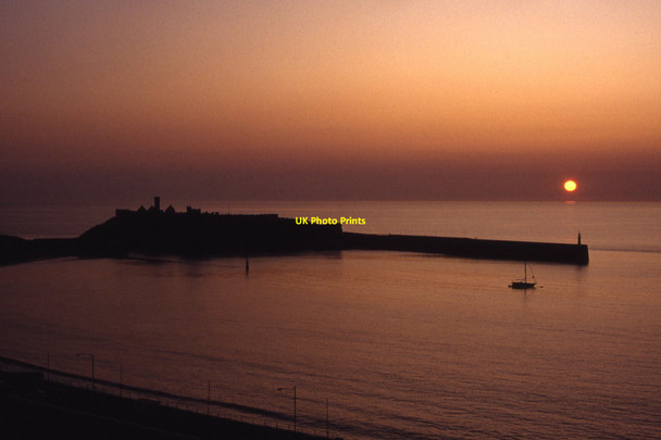 Photo 6"x4" Sunset - St Patrick's Isle, Peel Peel\/SC2484 c1993