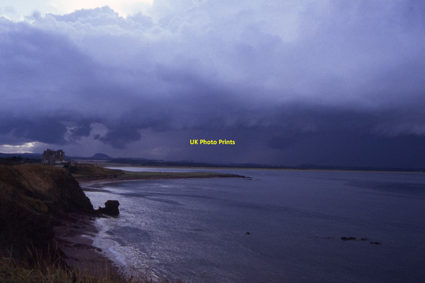 Photo 6"x4" View towards Winterfield Golf Club House and approaching thunderstorm Dunbar c1994