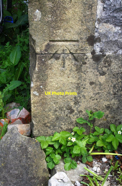 Photo 6"x4" Benchmark on Malham Tarn House Water Houses\/SD8867 c2019