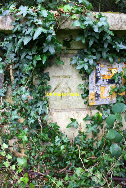 Photo 6"x4" Benchmark on wall pier on SE side of Thorpe Road Peterborough c2017