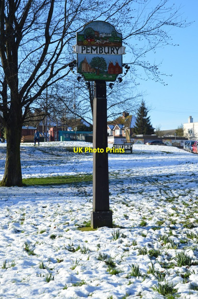 Photo 6"x4" Pembury Village sign Pembury c2019