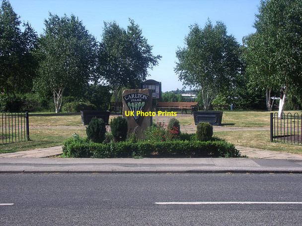 Photo 6"x4" Millennium stone, Carlton village green Rothwell\/SE3428 c2020