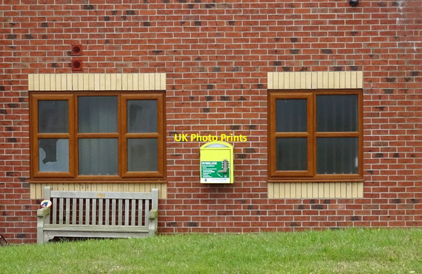 Photo 6"x4" Defibrillator on Bempton and Buckton Community Village Hall Buckton\/TA1872 c2020