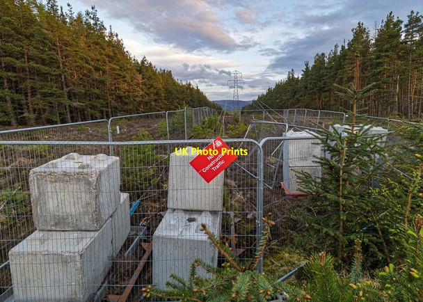 Photo 6"x4" Pylon Line in Moor of Gask Carr B\u00e0n c2020