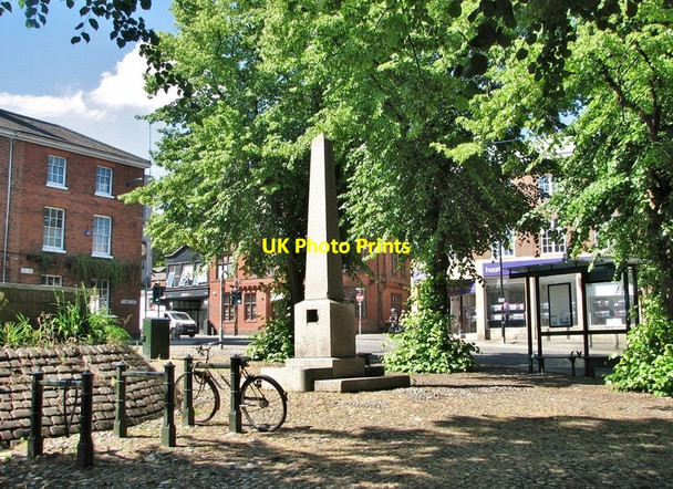Photo 6"x4" Drinking fountain and obelisk on Tombland Norwich c2020