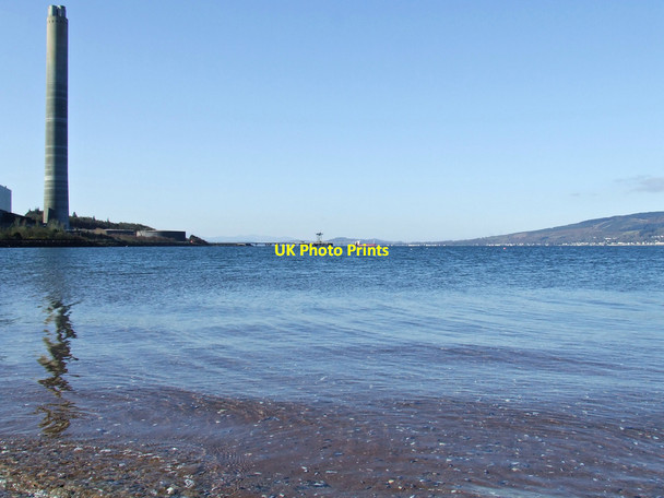 Photo 6"x4" Inverkip Power Station chimney and jetty Inverkip c2007