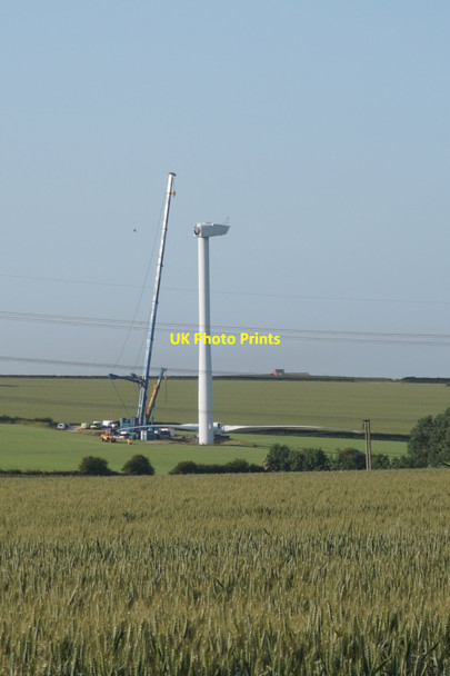 Photo 6"x4" Erecting a wind turbine at Sober Hill Wind Farm Sancton c2020