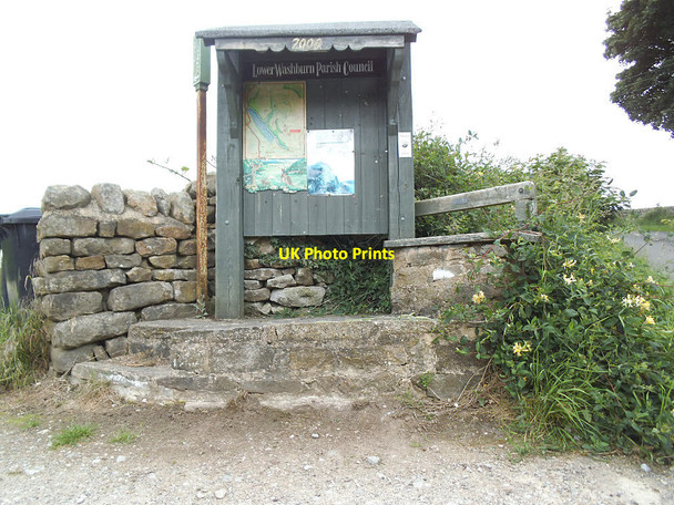 Photo 6"x4" Lindley village notice board Lindley\/SE2249 c2020