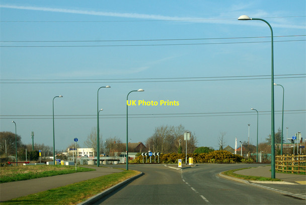 Photo 6"x4" Roundabout by sewage works entrance Purfleet c2012