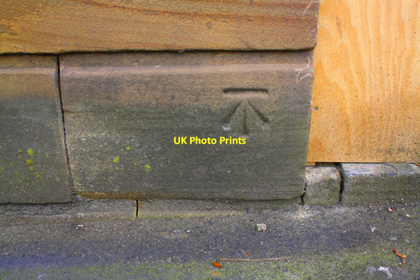 Photo 6"x4" Benchmark on former works building on south side of Listerhills Road Bradford\/SE1632 c2017