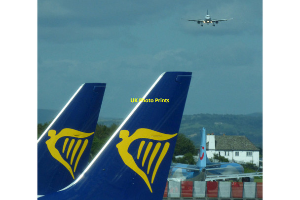 Photo 6"x4" Ryanair aircraft at Manchester Airport Moss Nook\/SJ8385 c2020