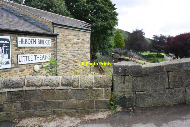 Photo 6"x4" Rochdale Canal and Hebden Bridge Little Theatre from Bridge #17 Hebden Bridge c2017