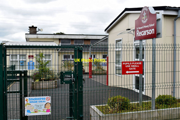 Photo 6"x4" Security fence, St Ronan's Primary School, Arvalee Omagh c2020