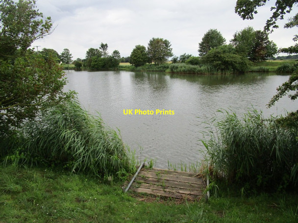 Photo 6"x4" Fishing pond alongside Fenhouses Drove Blackjack c2020