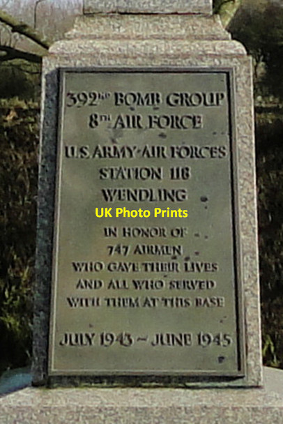 Photo 6"x4" 392 Bomb Group Memorial Crane's Corner c2016