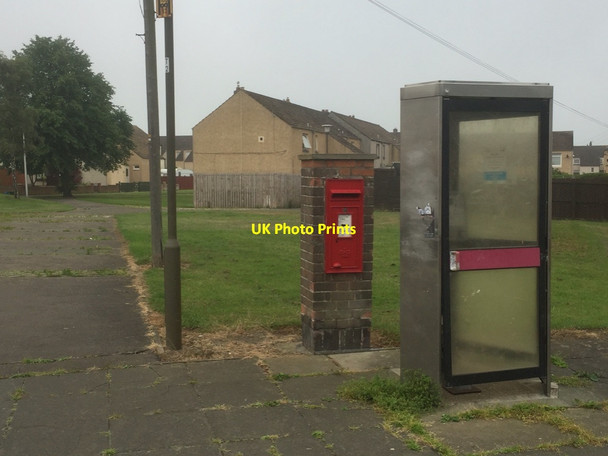 Photo 6"x4" Post and telephone boxes at the end of Kings Road Tranent c2020