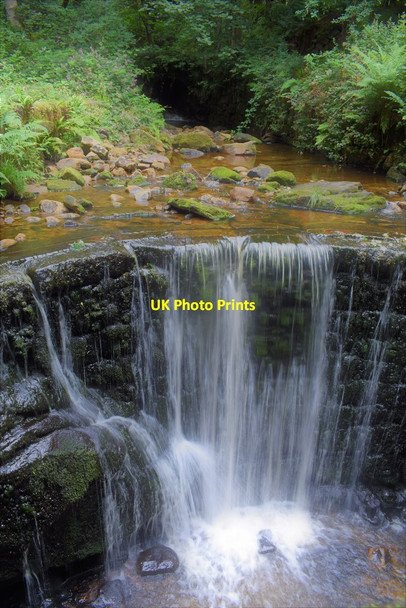 Photo 6"x4" Attractive waterfall in Jumble hole clough. Hebden Bridge c2020