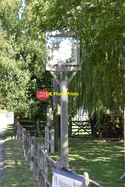 Photo 6"x4" Grafty Green Village sign Grafty Green c2019