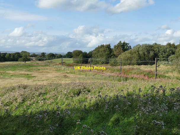 Photo 6"x4" Railway north from Ings Lane bridge Guiseley c2020