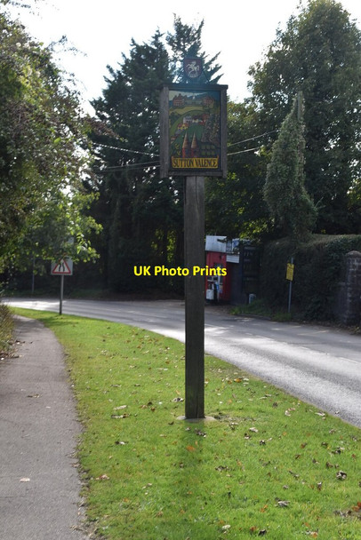 Photo 6"x4" Village sign, Sutton Valence Sutton Valence c2020