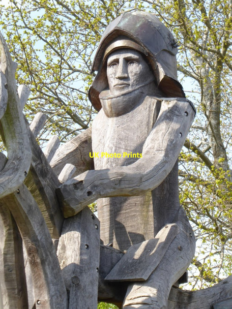 Photo 6"x4" Sculpted knight Tewkesbury c2021