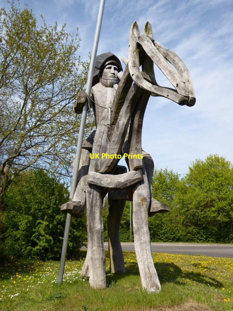 Photo 6"x4" Sculpted horse Tewkesbury c2021