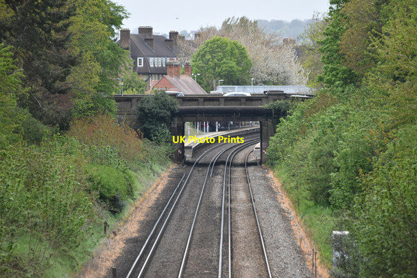 Photo 6"x4" View through bridge to Beckenham Hill station Catford\/TQ3873 c2021