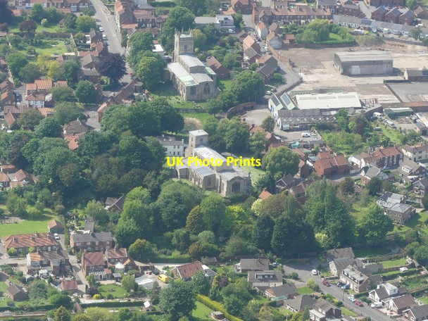 Photo 6"x4" St. Peter's Saxon church, Barton-upon-Humber: aerial 2021 (2) Barton-Upon-Humber c2021