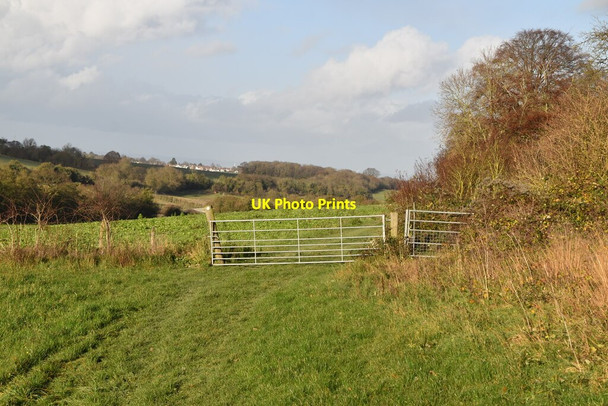 Photo 6"x4" Gate on bridleway Meopham Green c2020
