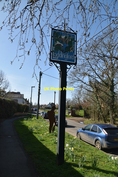 Photo 6"x4" Laddingford village sign Laddingford c2021