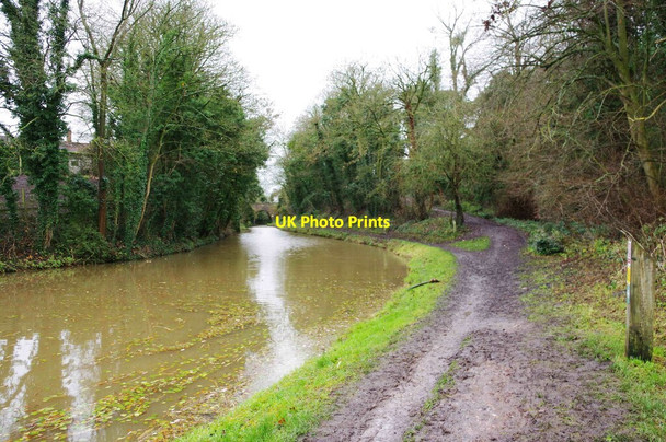 Photo 6"x4" Droitwich Barge Canal and start of footpath to Salwarpe, Worcs Droitwich c2020