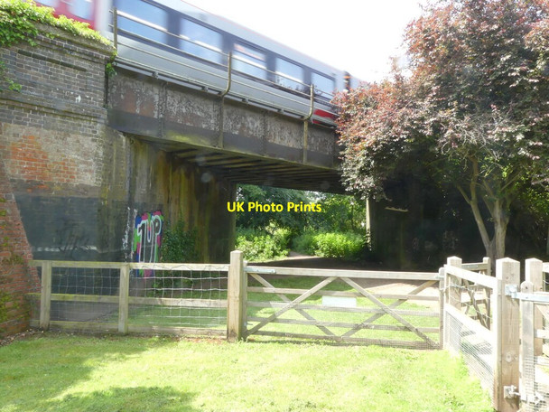 Photo 6"x4" Railway Bridge over path North Walsham c2021