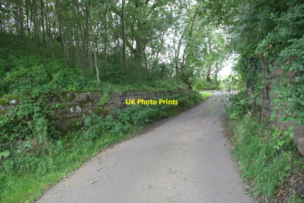 Photo 6"x4" Minor road north of Waitby passing abutments of bridge of dismantled railway Smardale c2019