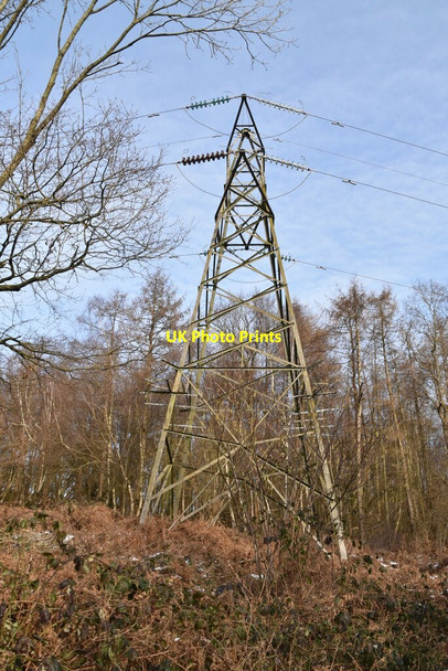 Photo 6"x4" Pylon, Devil's Wood Crockhurst Street c2021