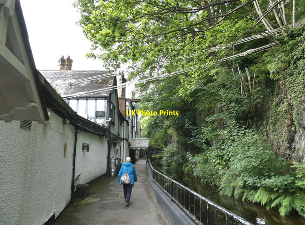 Photo 6"x4" Rear of the Chain Bridge Hotel Llangollen c2021
