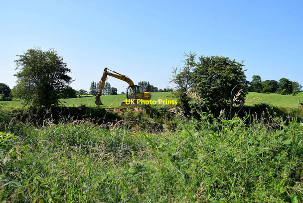 Photo 6"x4" Excavation work along the Camowen River Beragh c2021