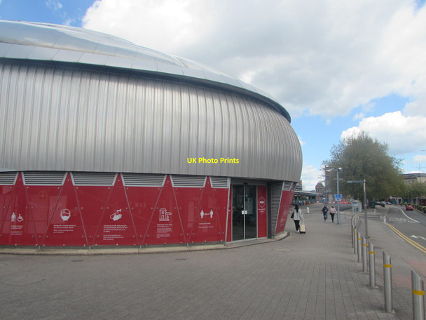 Photo 6"x4" Queensway exit from Newport railway station Newport\/Casnewydd c2021
