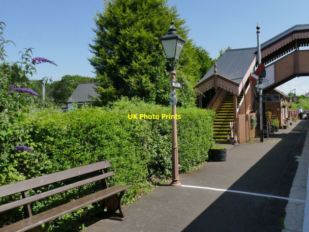 Photo 6"x4" Williton station, up platform Watchet c2021