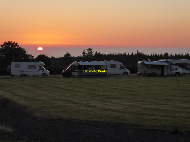 Photo 6"x4" Sunset at Brownhills Holiday Park Hafodiwan c2021