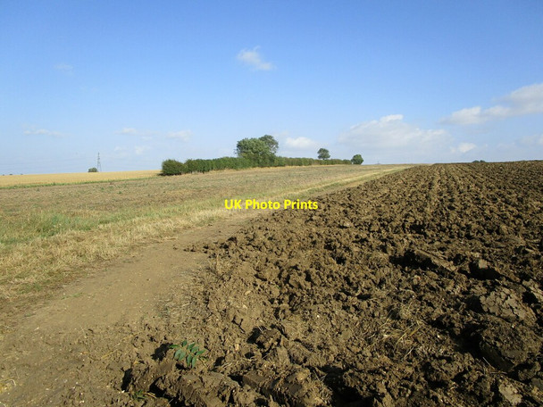 Photo 6"x4" Bridleway by a ploughed field Papley c2021