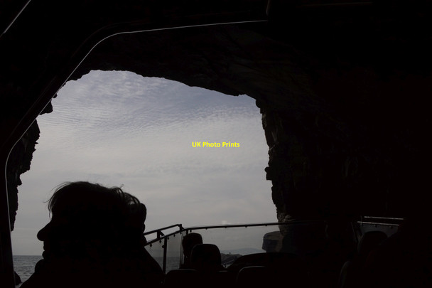 Photo 6"x4" In the Orkneyman's Cave, Bard Head, Bressay, looking out Bard Head c2021