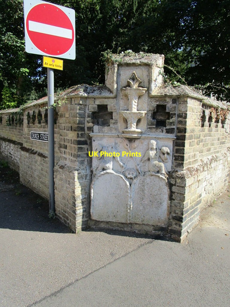 Photo 6"x4" Tombstone set into the churchyard wall, Thorney Thorney\/TF2804 c2021
