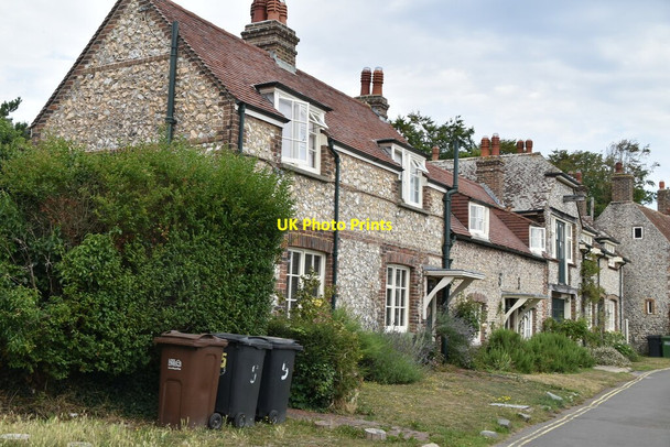 Photo 6"x4" Row of Cottages, Upper St Birling Gap c2020
