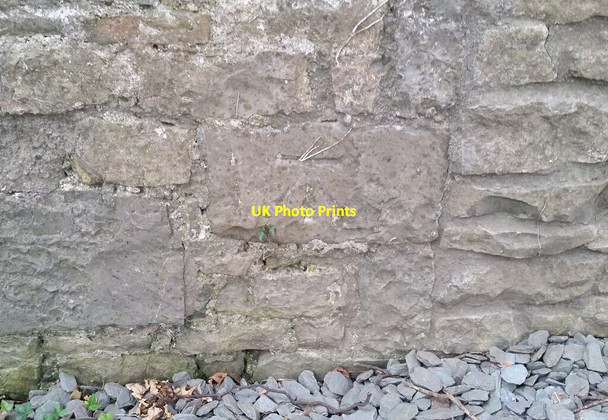 Photo 6"x4" Ordnance Survey Cut Mark Llandow\/Llandw c2021